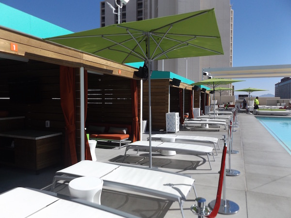 inexpensive cabana rental in Vegas at Plaza.